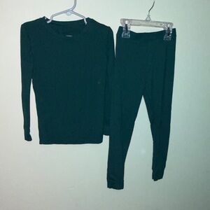 Little Sleepies Dark Green Kids Pajama Set